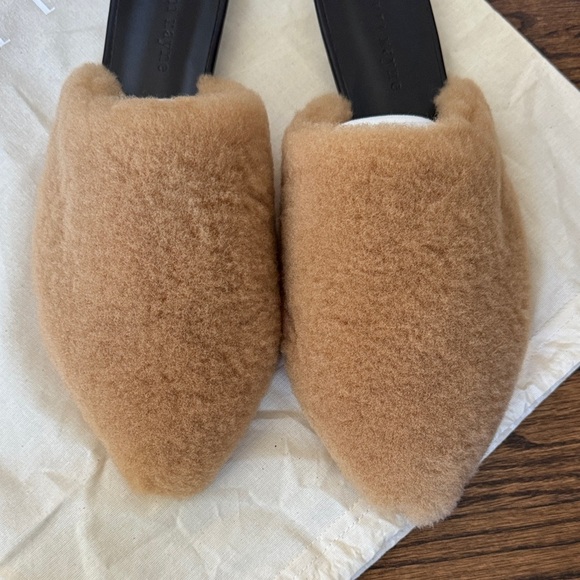 Jenni Kayne Tan Shearling Mules New eu size 40 us 9.5 with dust covers - Picture 6 of 6